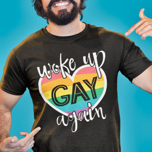 T-shirt Fun pride mois lgbt réveillé gay à nouveau