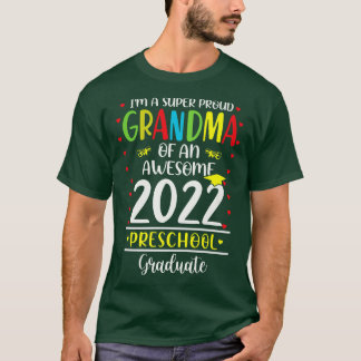 T-shirt Fun Proud Grandma Of An Awesome Preschool 2022 Gra