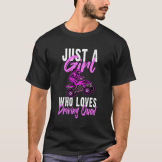 T-shirt Fun Quad Girl Atv Don Je Juste Une Fille Qui Aime 