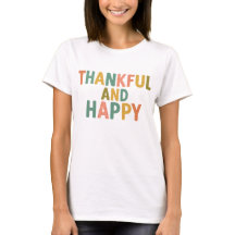 Fun Retro Colorful Pattern Thankful and Happy