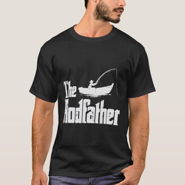 T-shirt Fun Rodfather Pêche Fête des pères Movie Pun Da (Devant)