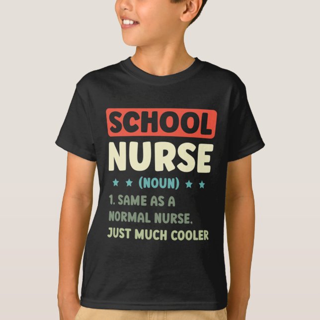 T-shirt Fun School Nurse Définition Retour À L'École (Devant)