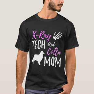 T-shirt Fun Script X Ray Tech Et Bordure Collie Maman Chie