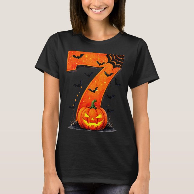 T-shirt Fun Six Seven 6 7 Meme Design Couples Halloween  (Devant)