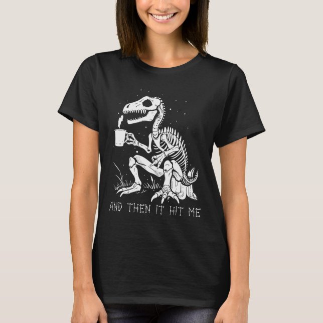 T-shirt Fun Skeleton Dinosaure Costume Goth Hommes Femmes  (Devant)