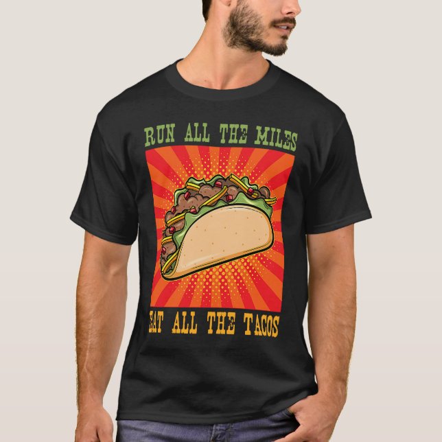 T-shirt Fun Taco Tuesday Marathon Running Runner (Devant)