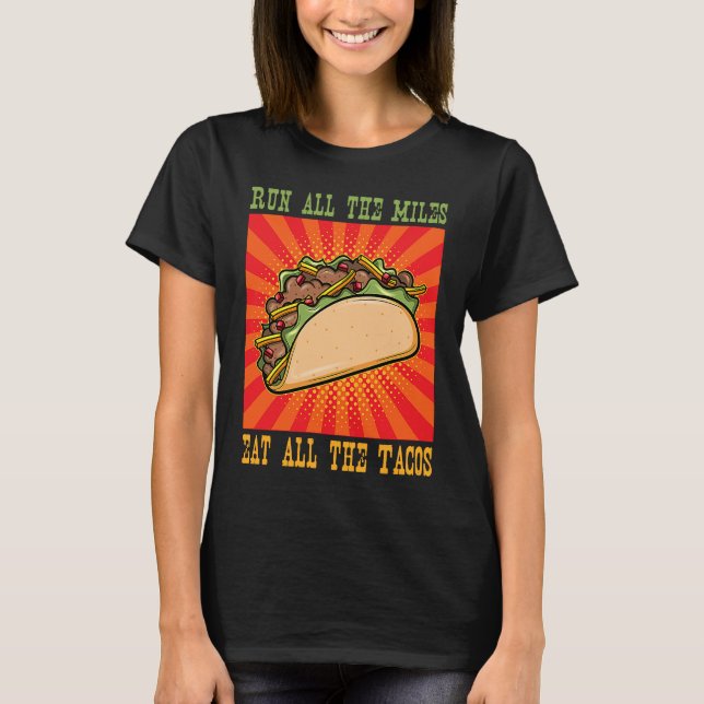 T-shirt Fun Taco Tuesday Marathon Running Runner (Devant)
