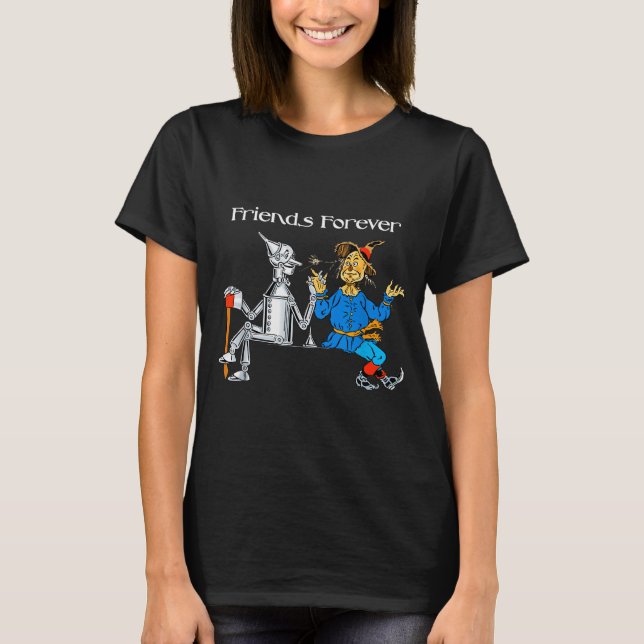 T-shirt Fun Tee Shirt Friends Forever Wizard Of Oz Ecrow  (Devant)