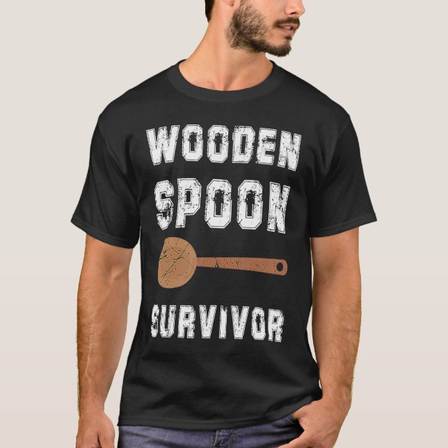 T-shirt Fun Wooden Spoon Survivor Fantastic (Devant)