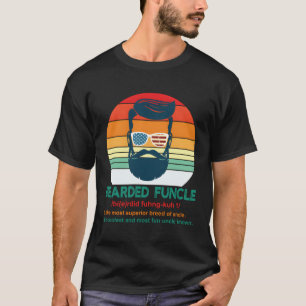 T-shirt Funcle à tête ronde Définition Uncle drôle Vintag 