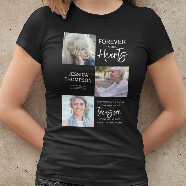 T-shirt Funérailles du collage de photos Memorial 3 (Créateur téléchargé)