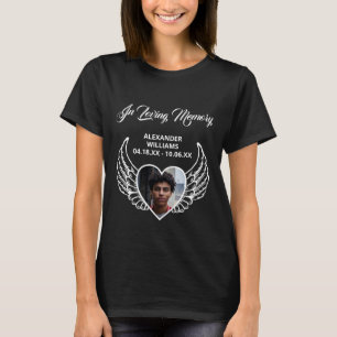T-shirt Funérailles Mémorial En Mémoire Amoureuse Ange Ail