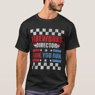 T-shirt Funky 4 juillet Fireworks Directeur Je Vous Exécut