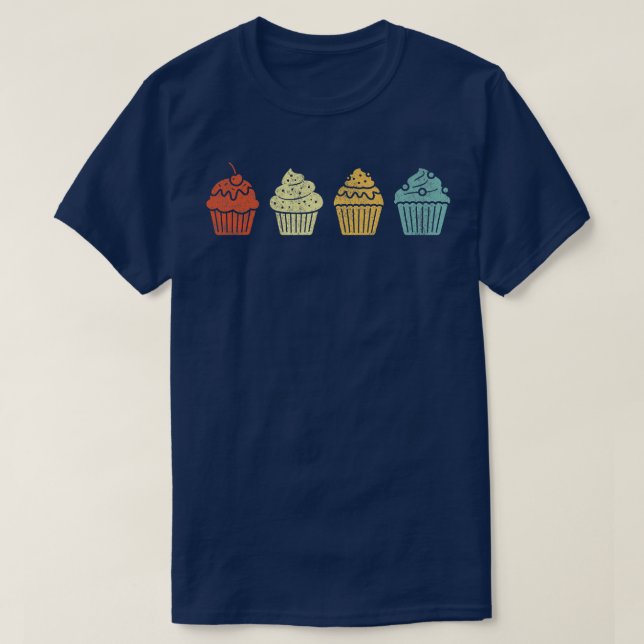 T-shirt Funky Baking Cupcake Baker Cupcake Lover Retro (Design devant)