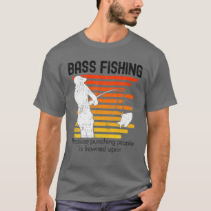T-shirt Funky Bass Fishing Retro