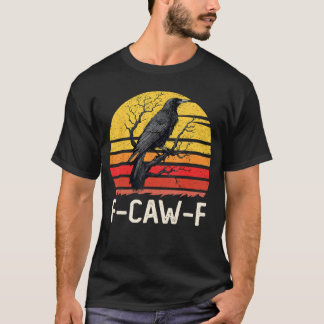 T-shirt Funky Black Crow Fcawf Black Bird Retro Gothic Adu