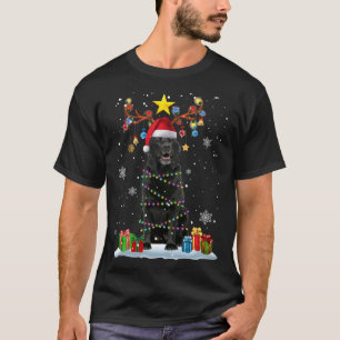 T-shirt Funky Black Lab Chien Reindeer Noël L
