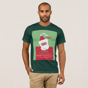T-shirt Funky Black Père Noël Pas de câlin Douille moche X