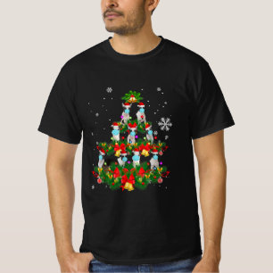 T-shirt Funky Boston Terrier Christmas Tree Dok Mask Xmas
