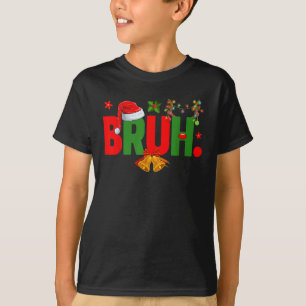 T-shirt Funky Bruh Joyeux pyjamas de Noël Santa Hat Noël