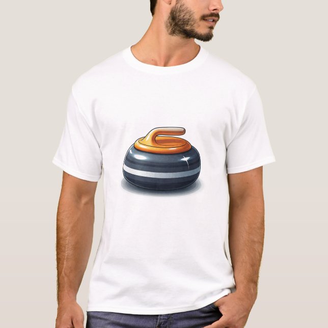 T-shirt Funky Curling Stone Sport (Devant)