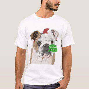 T-shirt Funky English Bulldog Noël