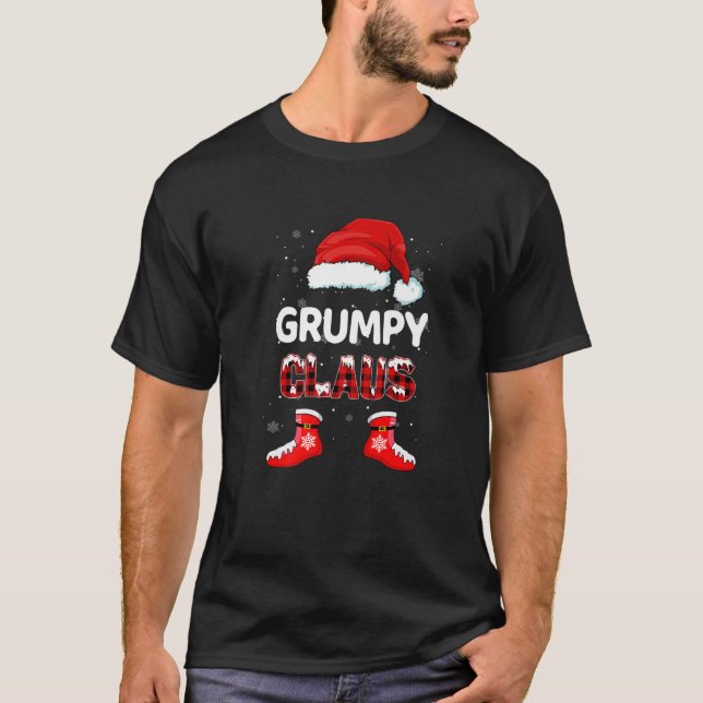 T-shirt Funky Grumpy Santa Claus Famille de jumelage de No (Devant)