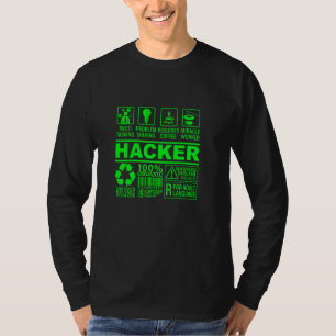 T-shirt Funky Hacker Composition organique Il Hacking Nerd