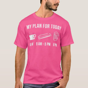 T-shirt Funky Harmonica Instrument Music Mon Plan Pour Auj