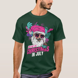 T-shirt Funky Hawaiian Père Noël Laissons Lit Joyeux Noël