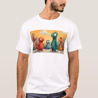 T-shirt Funky Kaiju : Art des monstres d'Osaka - Répandre 