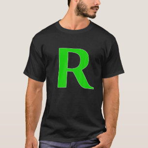 T-shirt Funky lettre majuscule Vintage R - R Alphabet Homm