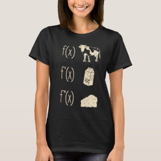 T-shirt Funky Math Enseignant Art Pour Femmes Vache Lait F
