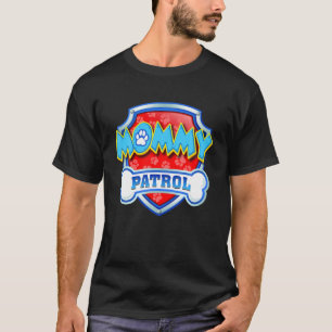 T-shirt Funky Mommy Patrol - Chien Maman, Papa Pour Hommes