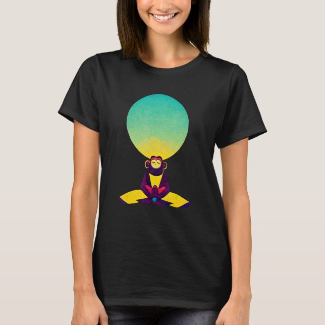 T-shirt Funky Munky Dzogchen clair singe clair (Devant)