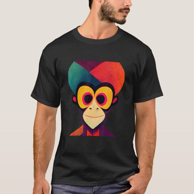 T-shirt Funky Munky Turban Monkey (Devant)