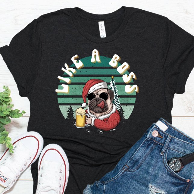 T-shirt Funky Noël Carlin Chien T Chemise (Créateur téléchargé)