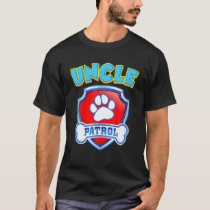 T-shirt Funky Oncle Patrol - Chien Maman Papa Pour Hommes