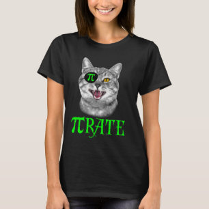 T-shirt Funky Pi Day Math Science Chat Pirate Couleur