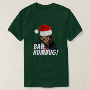 T-shirt Funky Red Santa Hat Trump Vilain Noël