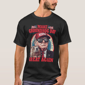 T-shirt Funky Rendre la Journée de la marmotte à nouveau g