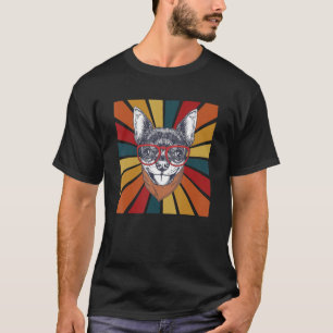 T-shirt Funky Retro Chihuahua Avec Lunettes De Soleil Colo