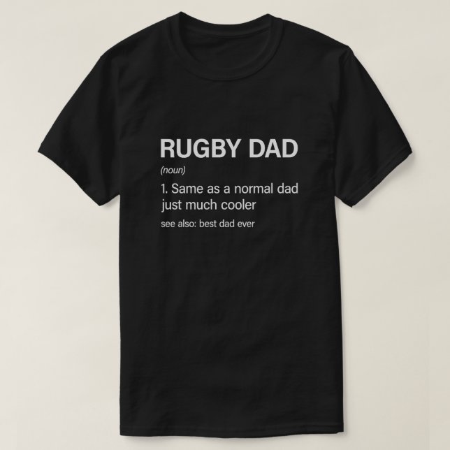 T-shirt Funky Rugby Papa Définition Rugby Lover (Design devant)