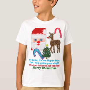 T-shirt Funky Santa Claus Super Snow Reinder