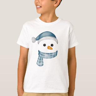 T-shirt Funky Snowman Face heureux Joyeux Noël Famille