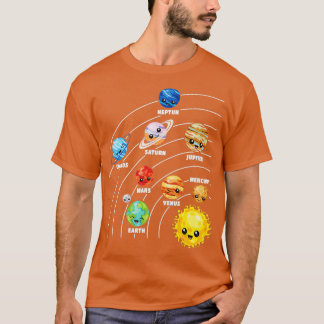 T-shirt Funky Solar System Planètes Science Space Planet U