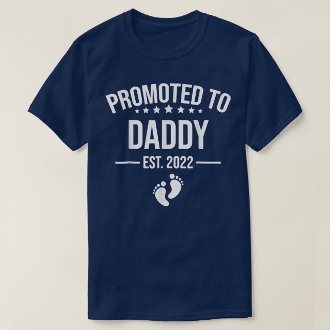 T-shirt Funny 1st Time Dad EST 2022 New First Fathers Hood (Design devant)