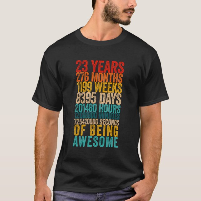 T-shirt Funny 23E Anniversaire Chemise Vieux Mètre Drôle 2 (Devant)
