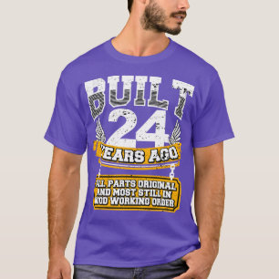 T-shirt Funny 24th Birthday Shirt Vintage construit 24 ans