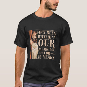 T-shirt Funny 25ème anniversaire Mariage Christian Jesus H